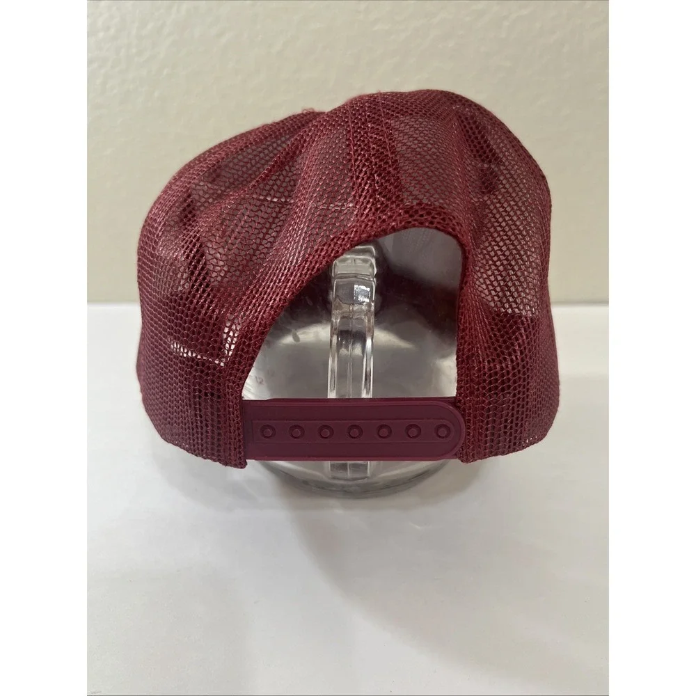 Bass Pro‎ Shops Hat Cap Snap Back Adjustable Maroon Trucker Fishing Outdoor